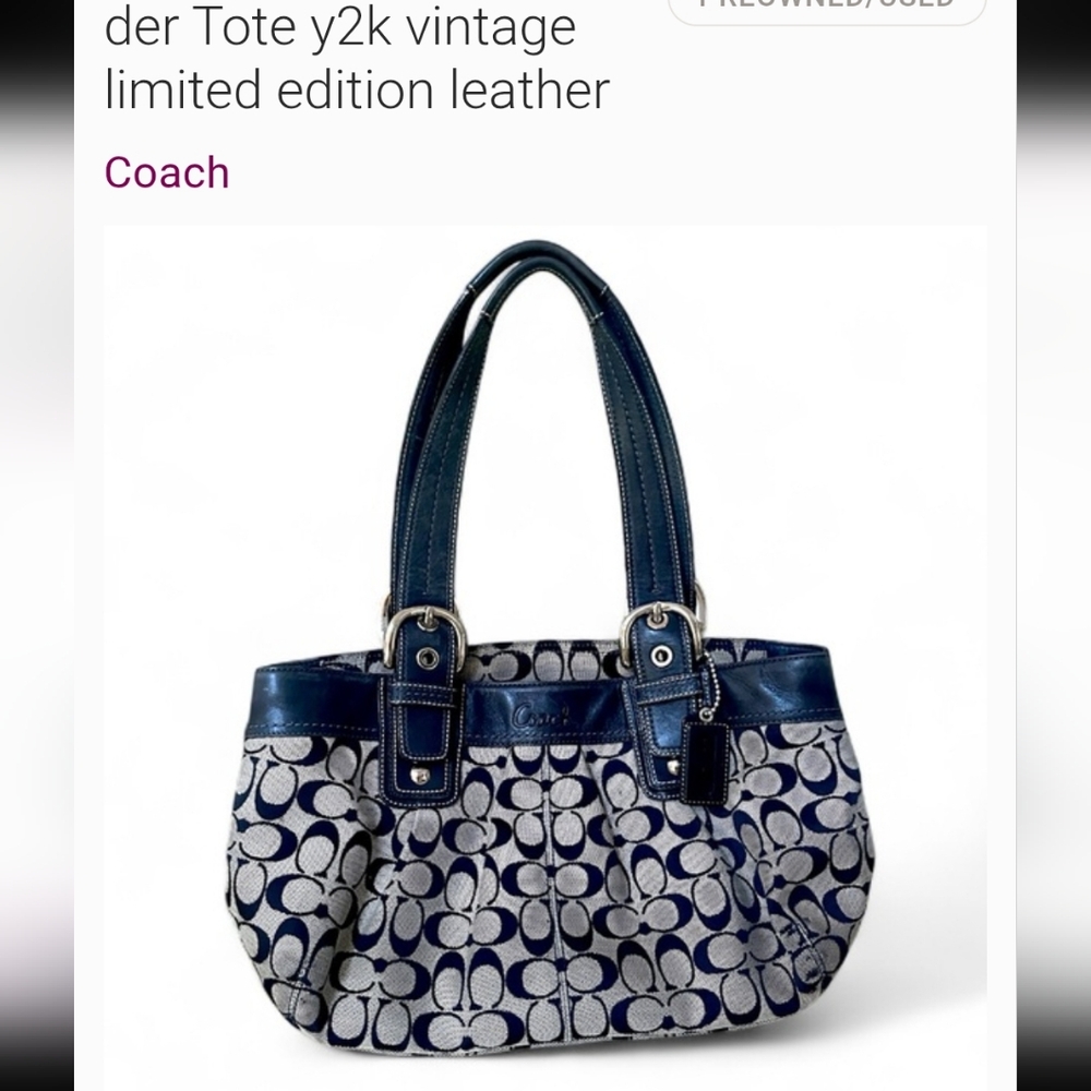 Coach Black Signature Tote